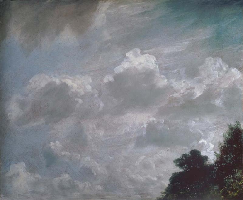 John Constable Cloud study,Hampstead,trees at ringt 11September 1821 oil painting image